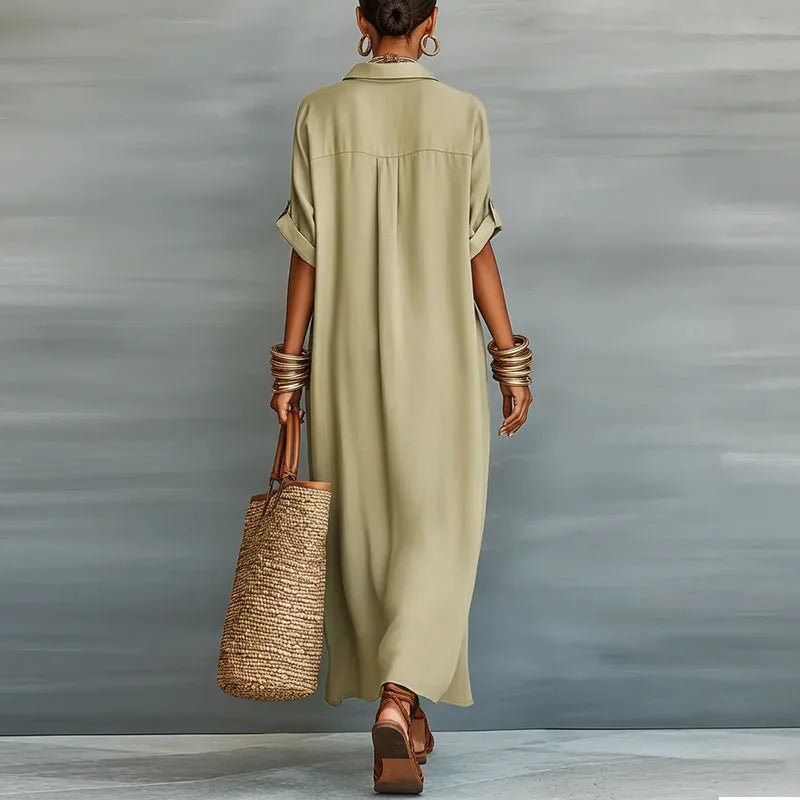 Women's Oversized Maxi Shirt Dress