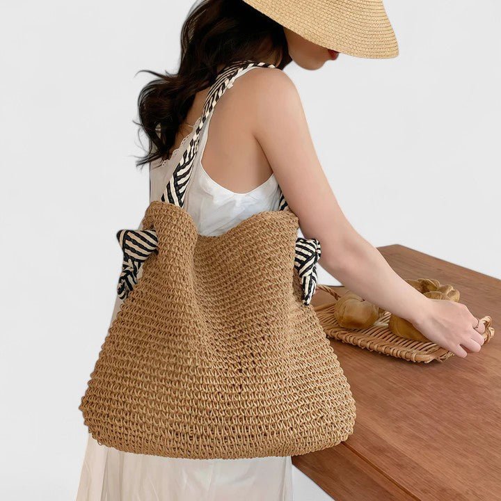 Women's Straw Beach Tote Bag