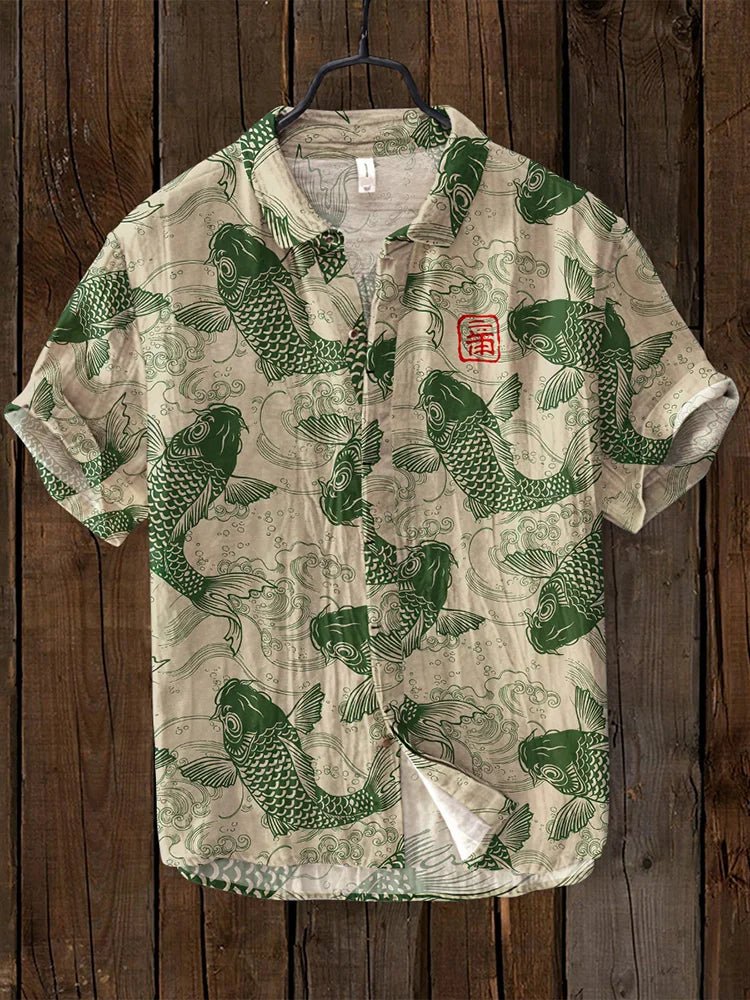 Men's Henley Shirt - Green