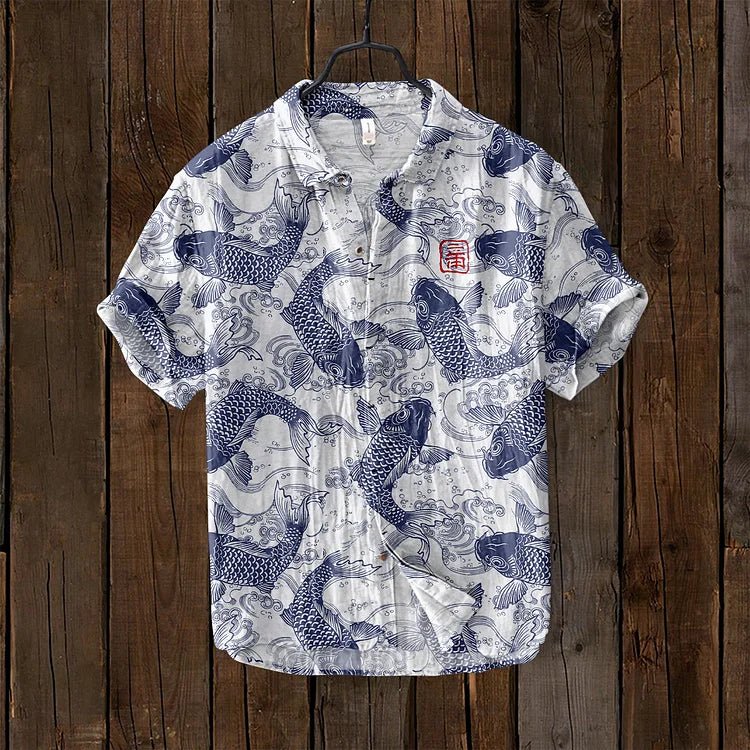 Men's Henley Shirt - Blue