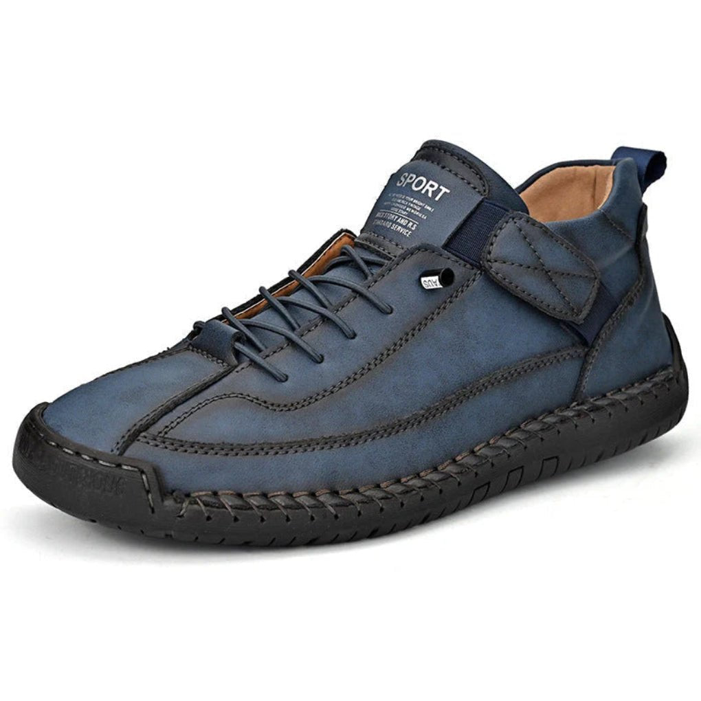 Men's Leather Sneakers - Blue