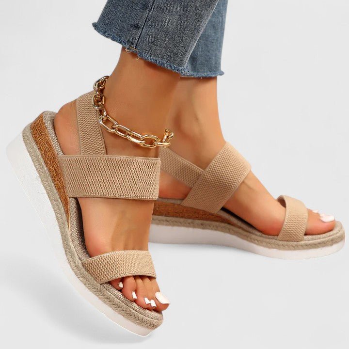 Women's Espadrille Wedge Sandals - Brown