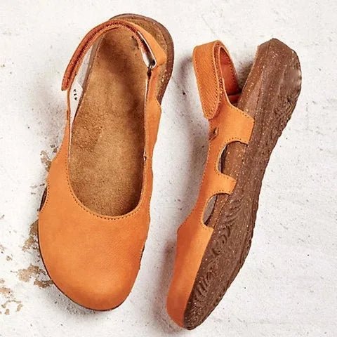 Women's Slingback Wedge Sandals - Orange