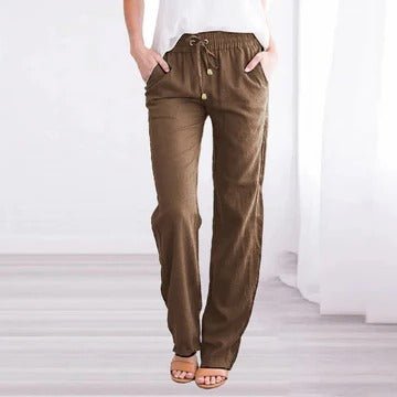 Women's Straight-Leg Beach Pants - Brown