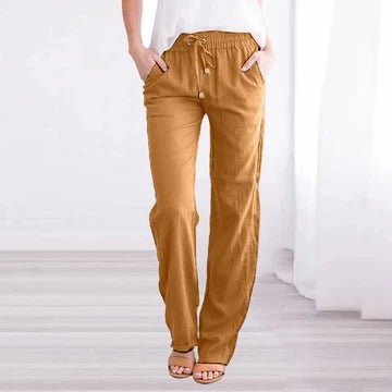 Women's Straight-Leg Beach Pants - Orange