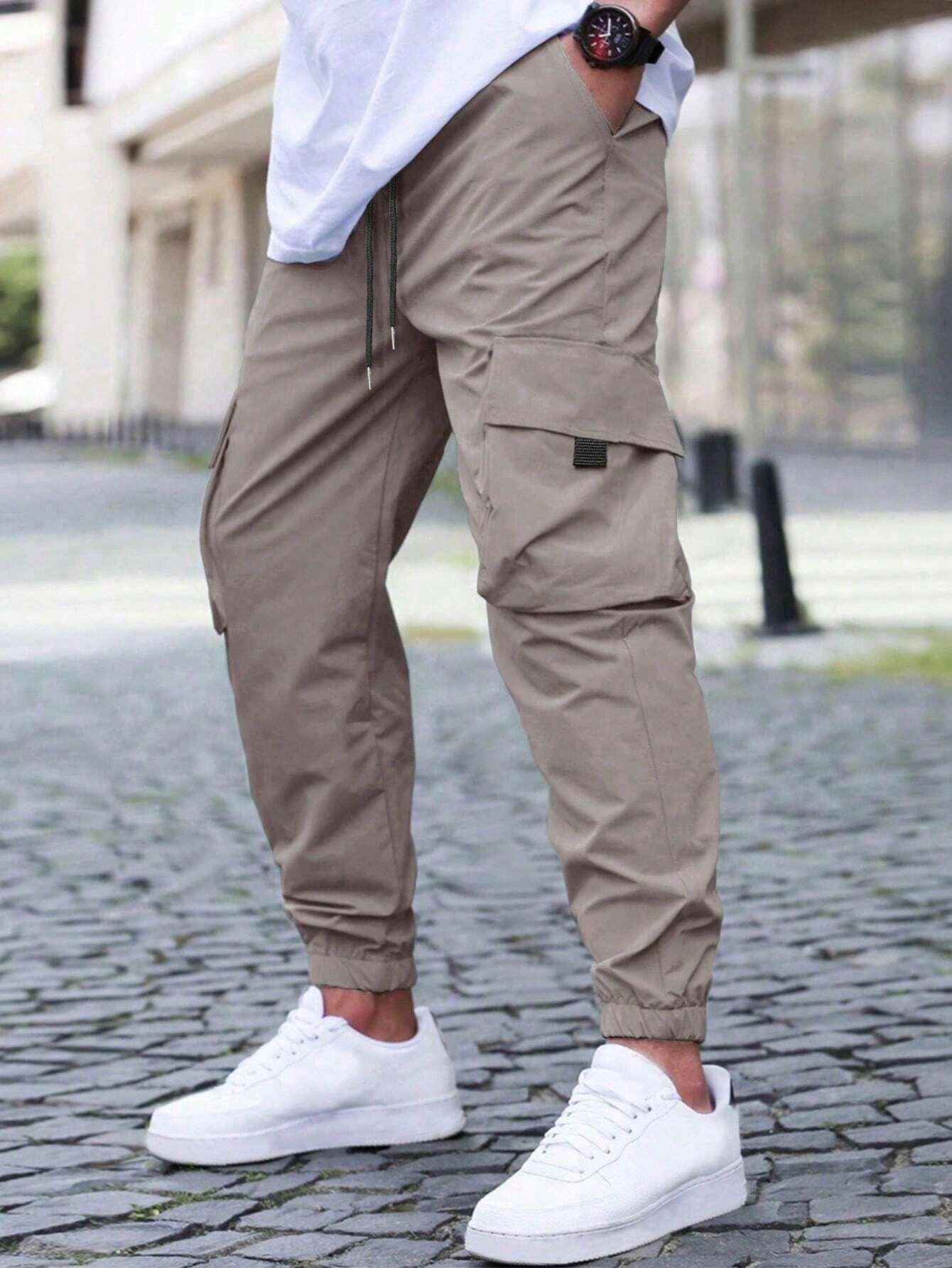 Men's Cargo Jogger Pants - Beige