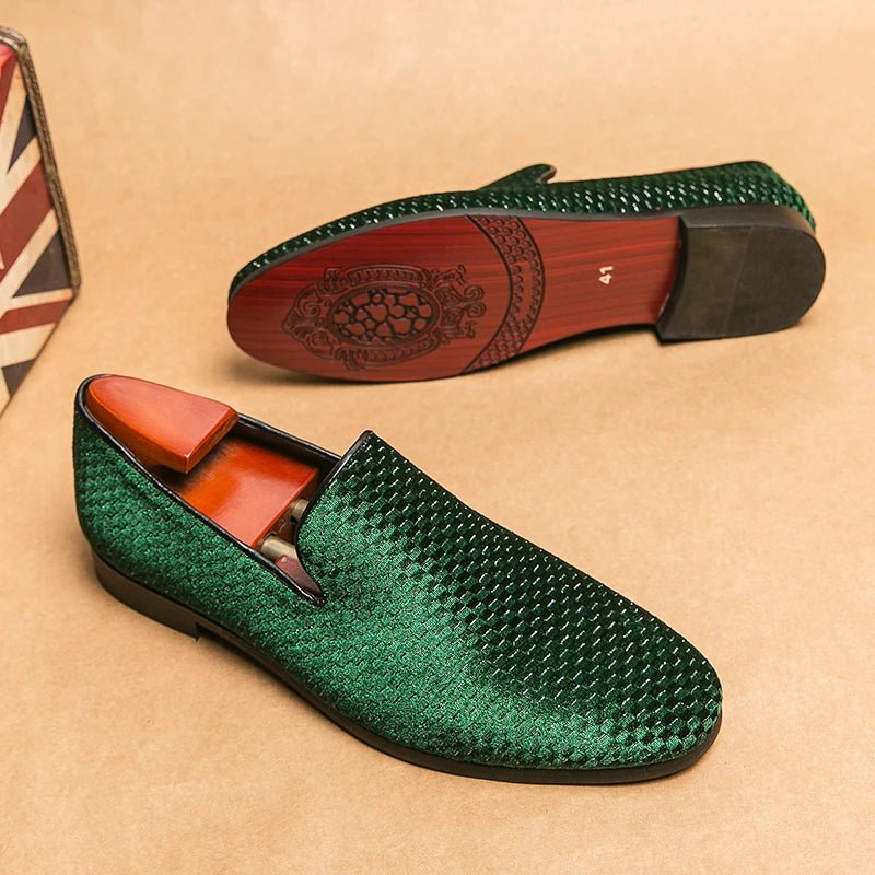 Men's Party Loafers - Green