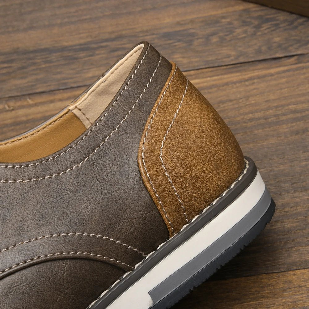 Men's Faux Leather Derby Shoes