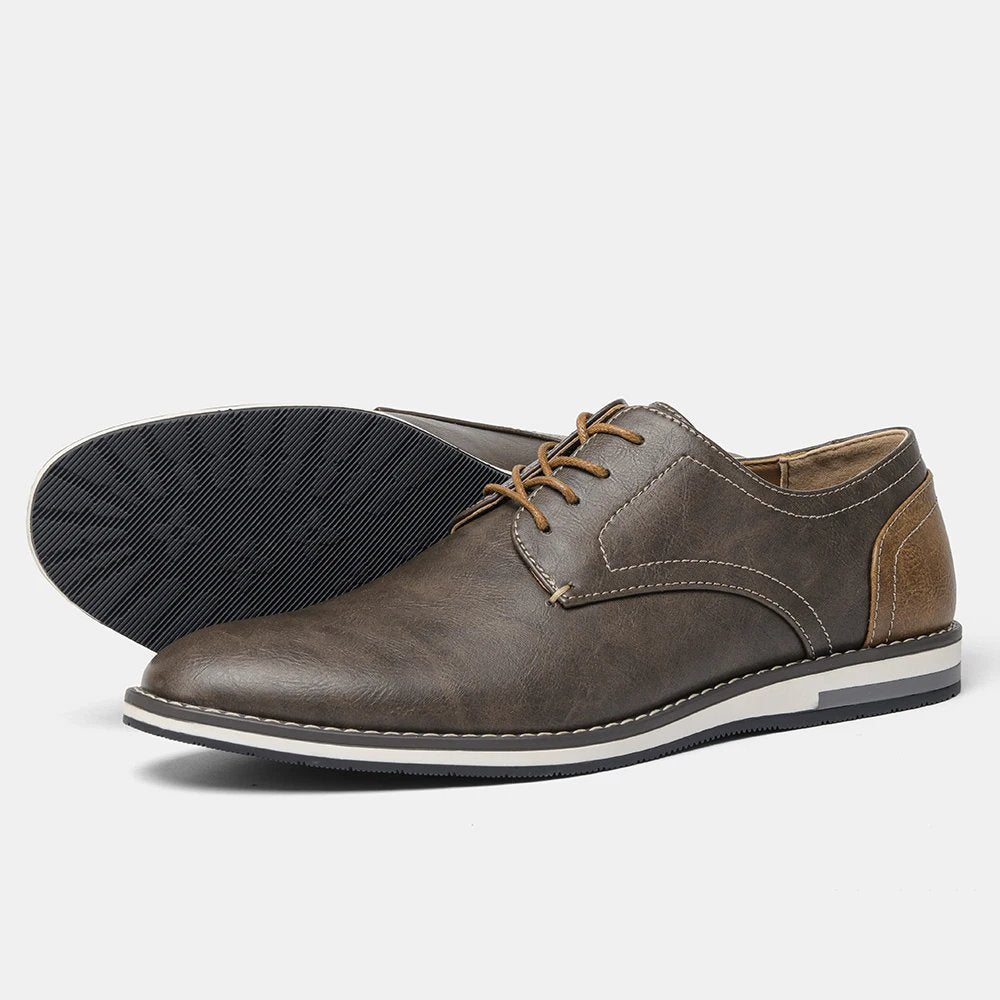 Men's Faux Leather Derby Shoes
