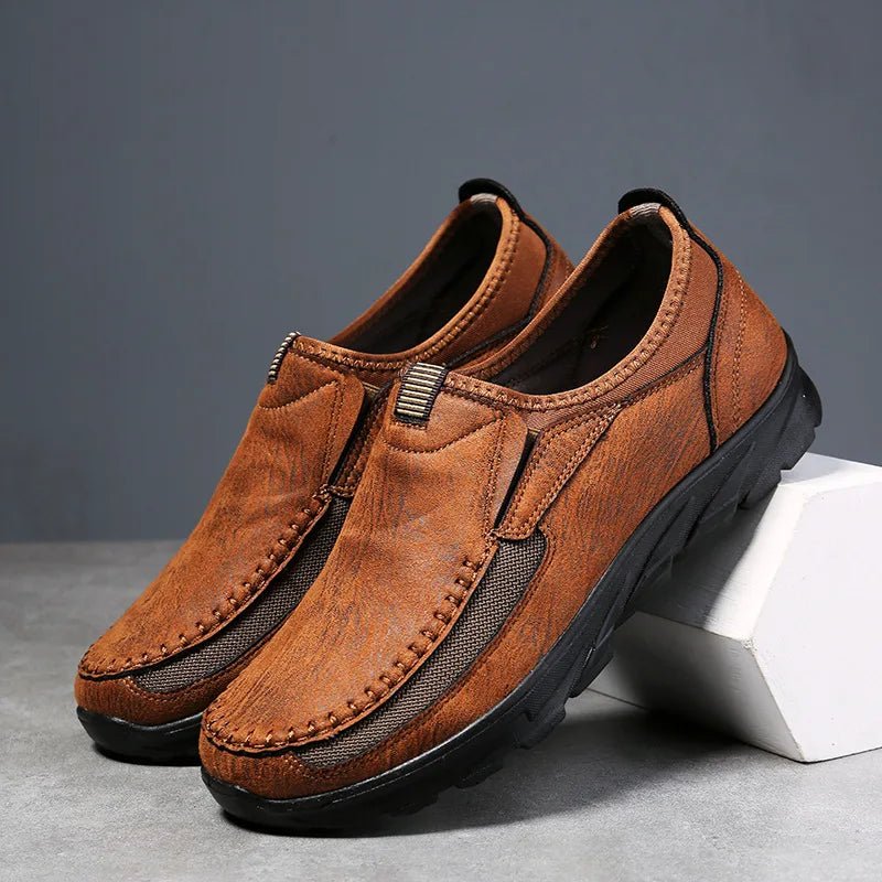 Men's Leather Loafers - Light Brown