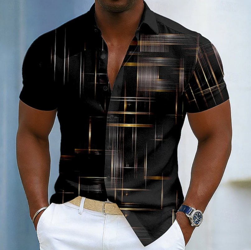 Men's Slim Party Shirt - Black