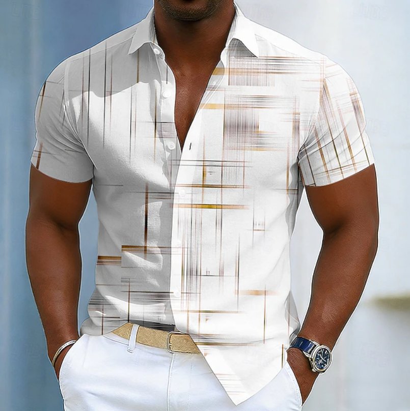 Men's Slim Party Shirt - Khaki