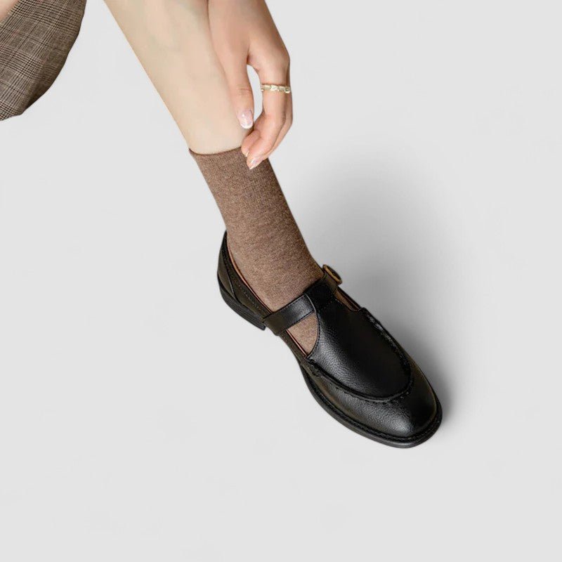 Women's Leather T-Strap Mary Janes