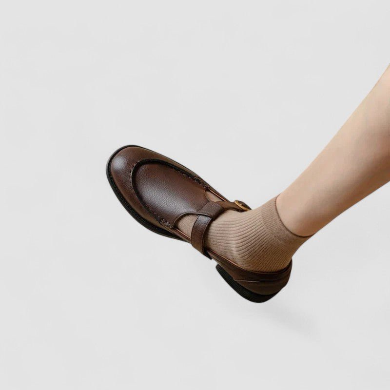 Women's Leather T-Strap Mary Janes