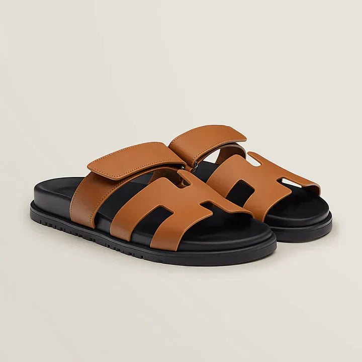 Unisex Leather Slide Sandals