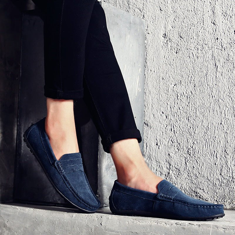 Men's Suede Penny Loafers