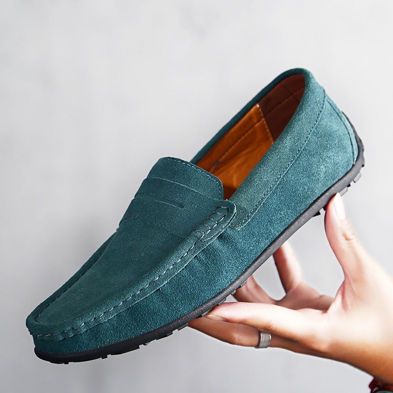 Men's Suede Penny Loafers
