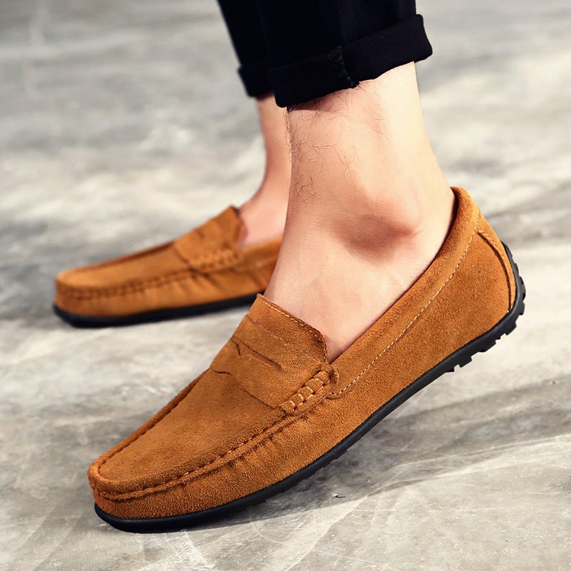 Men's Suede Penny Loafers