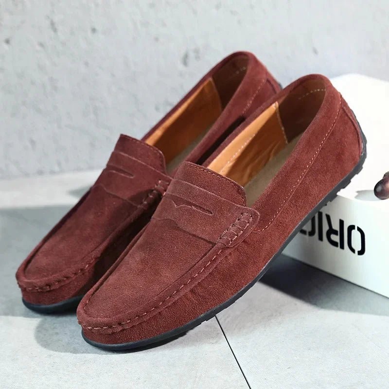Men's Suede Penny Loafers - Auburn