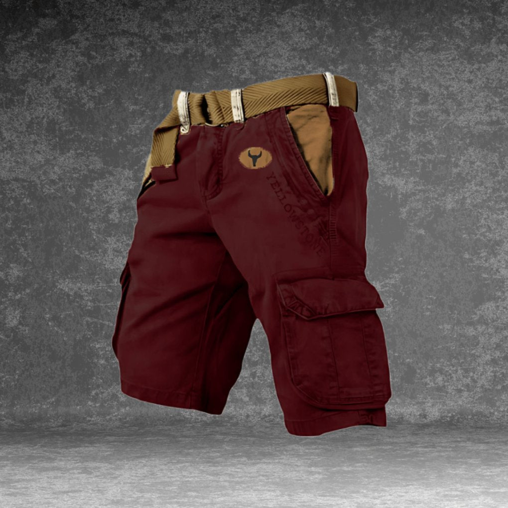 Men's Cargo Shorts - Red