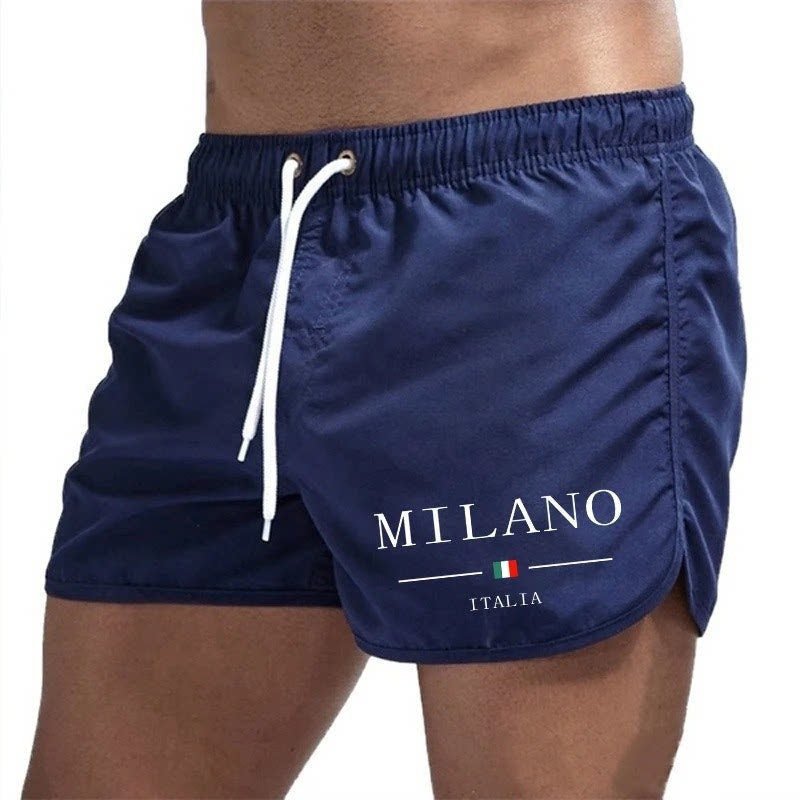Men's Slim Quick-Dry Swim Shorts - Navy Blue