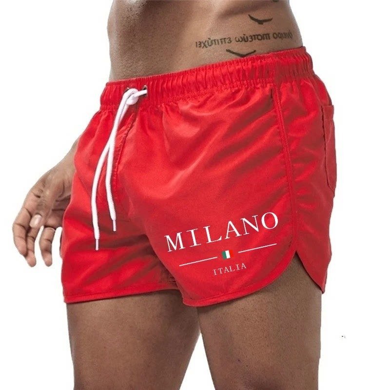 Men's Slim Quick-Dry Swim Shorts - Red