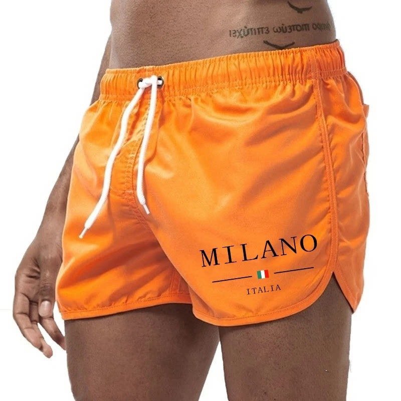 Men's Slim Quick-Dry Swim Shorts - Orange