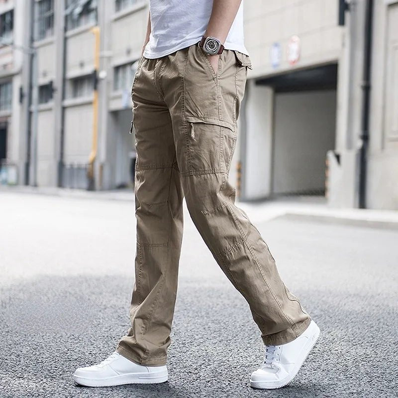 Men's Straight-Leg Cargo Pants - Khaki