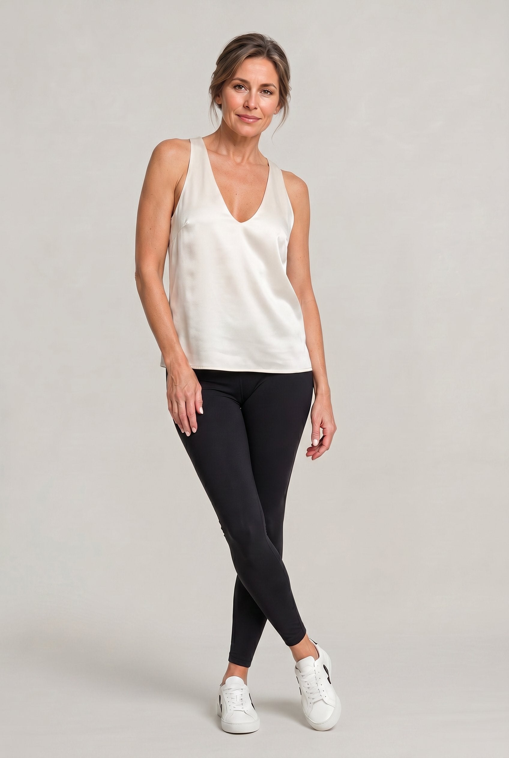 Women's Satin Racerback Tank Top