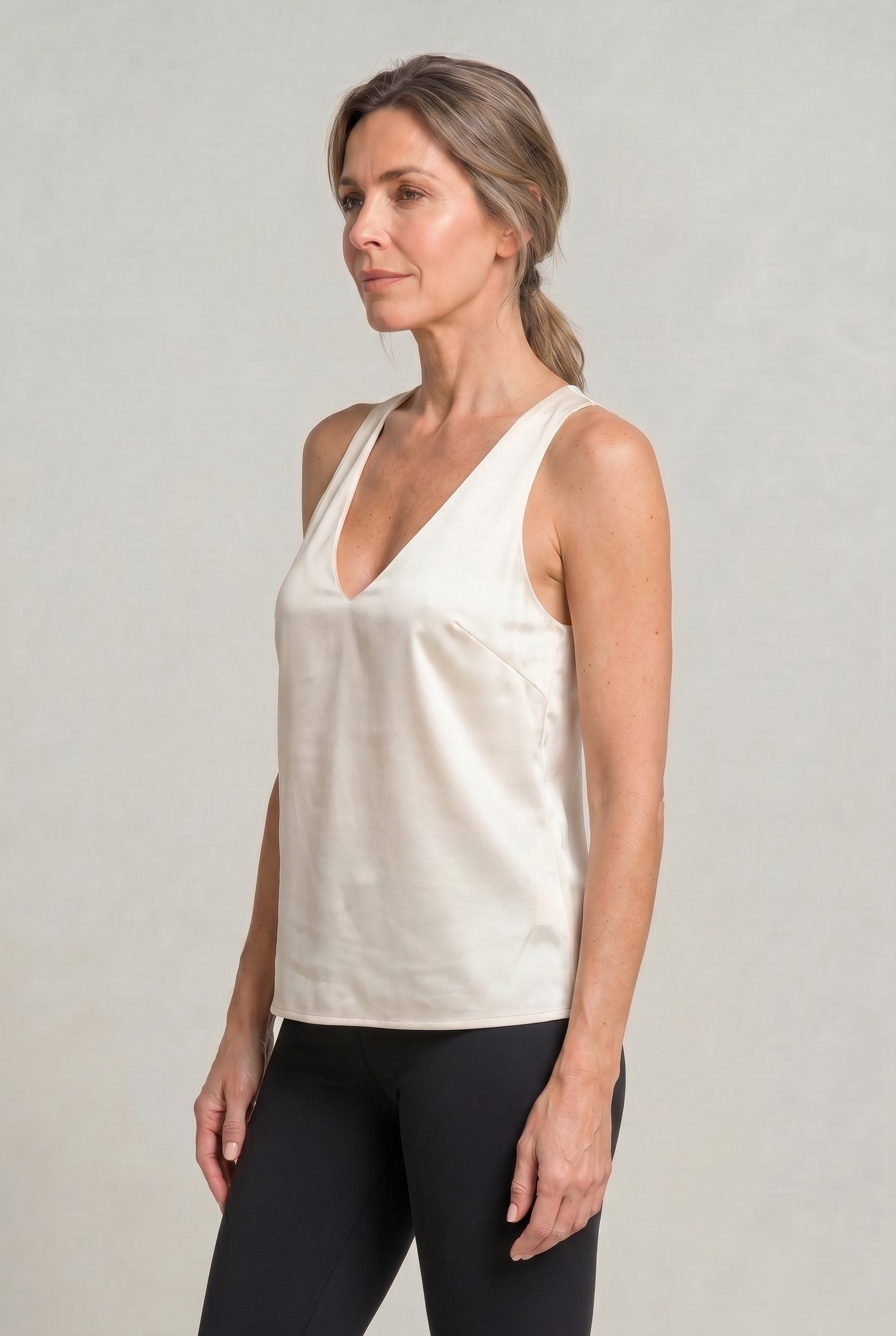 Women's Satin Racerback Tank Top
