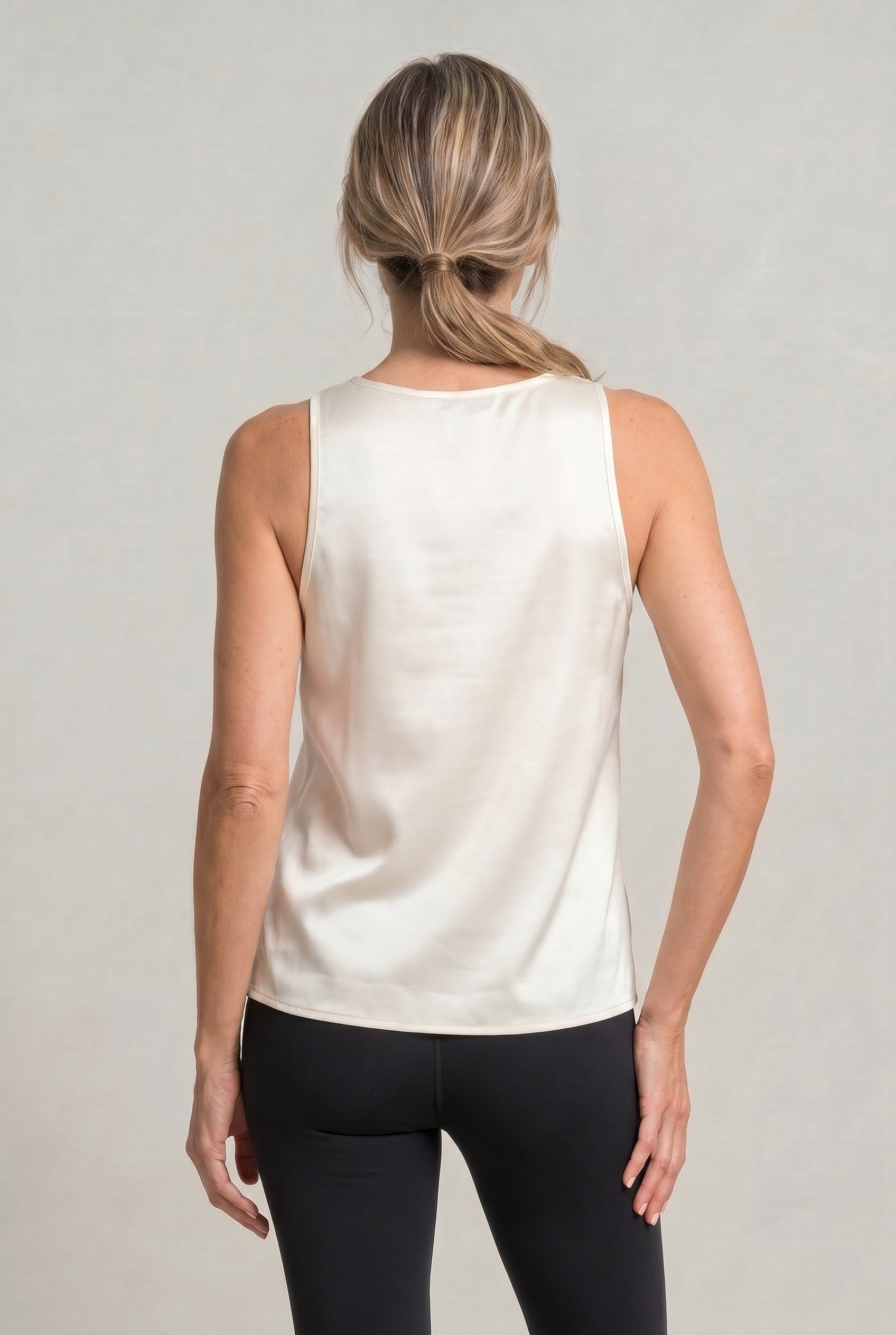 Women's Satin Racerback Tank Top