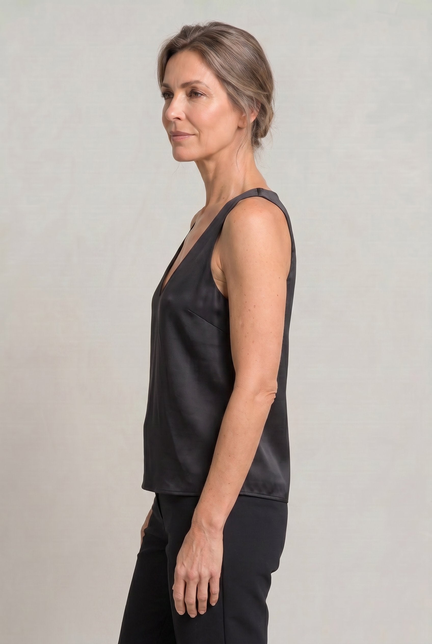 Women's Satin Racerback Tank Top