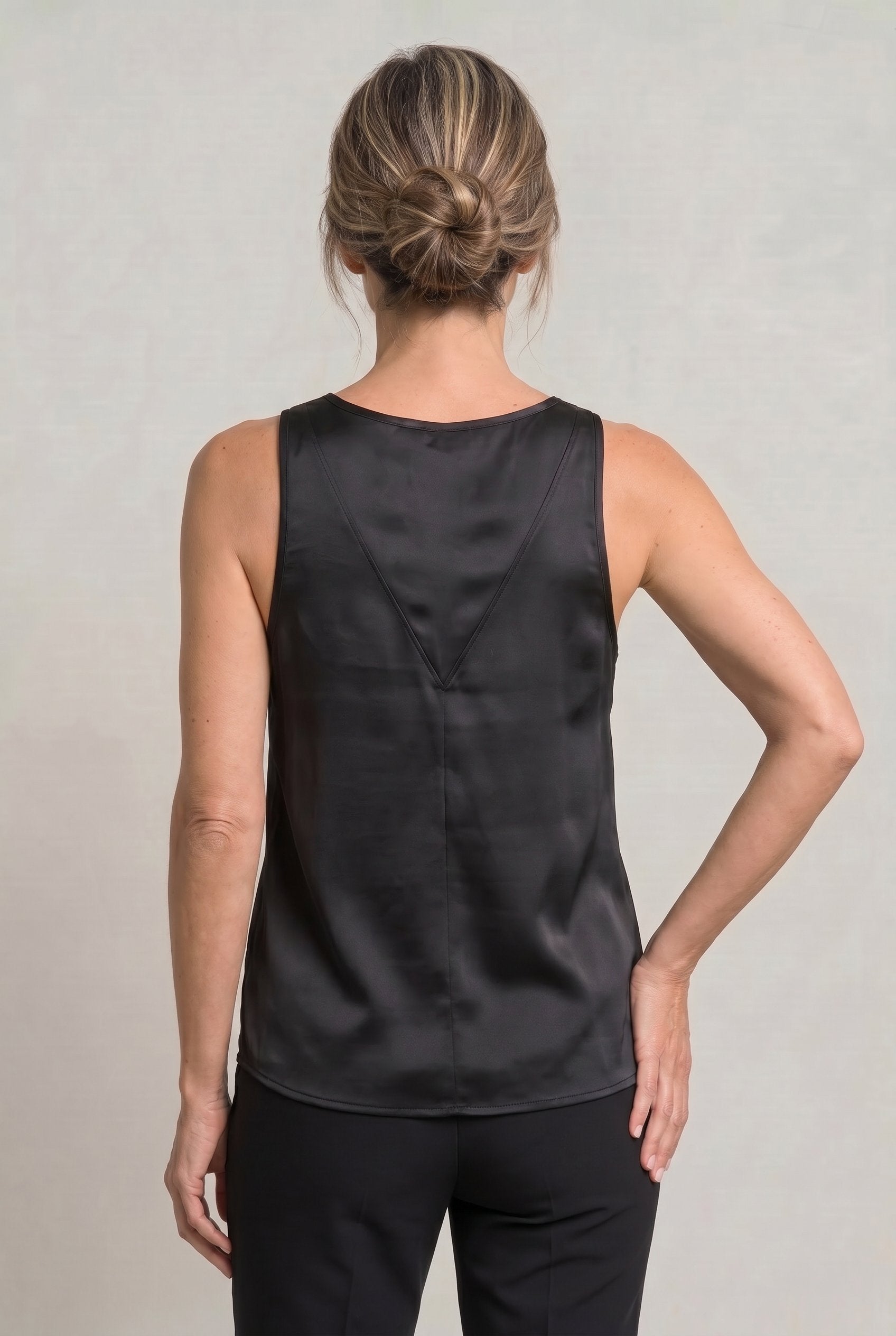Women's Satin Racerback Tank Top