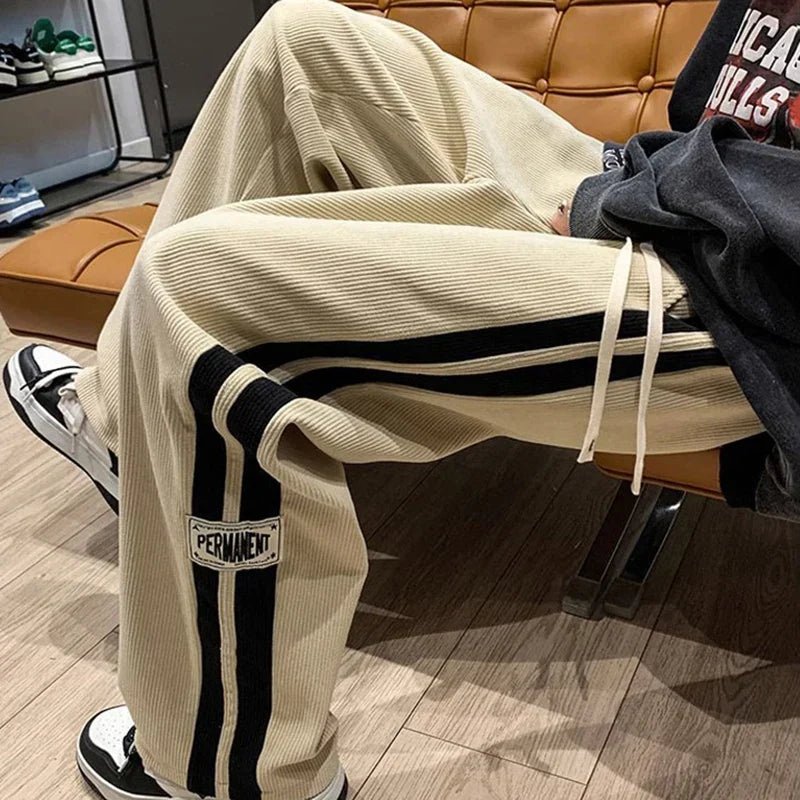 Men's Side-Stripe Wide-Leg Pants