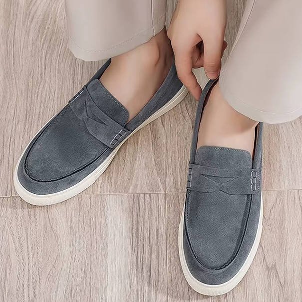 Men's Suede Slip-On Penny Loafers