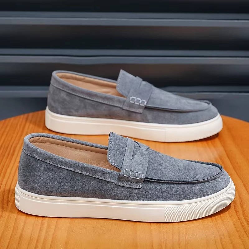 Men's Suede Slip-On Penny Loafers