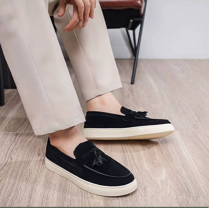 Men's Suede Slip-On Penny Loafers