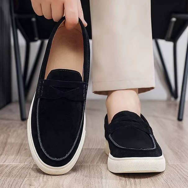 Men's Suede Slip-On Penny Loafers