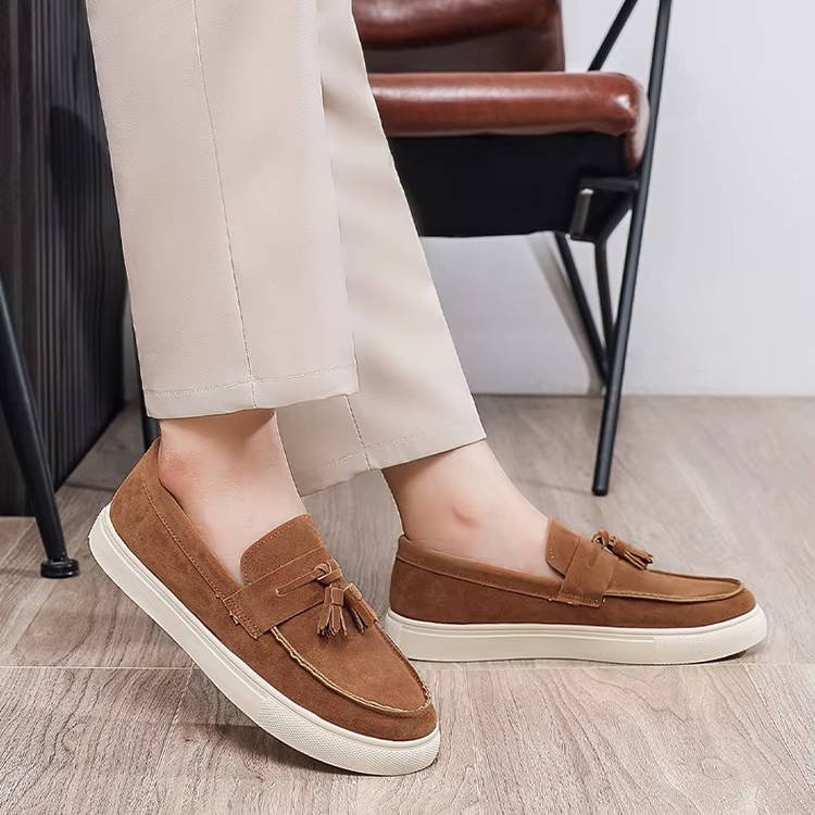Men's Suede Slip-On Penny Loafers