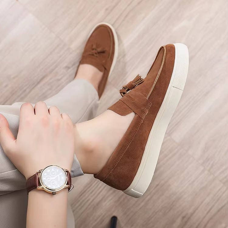 Men's Suede Slip-On Penny Loafers