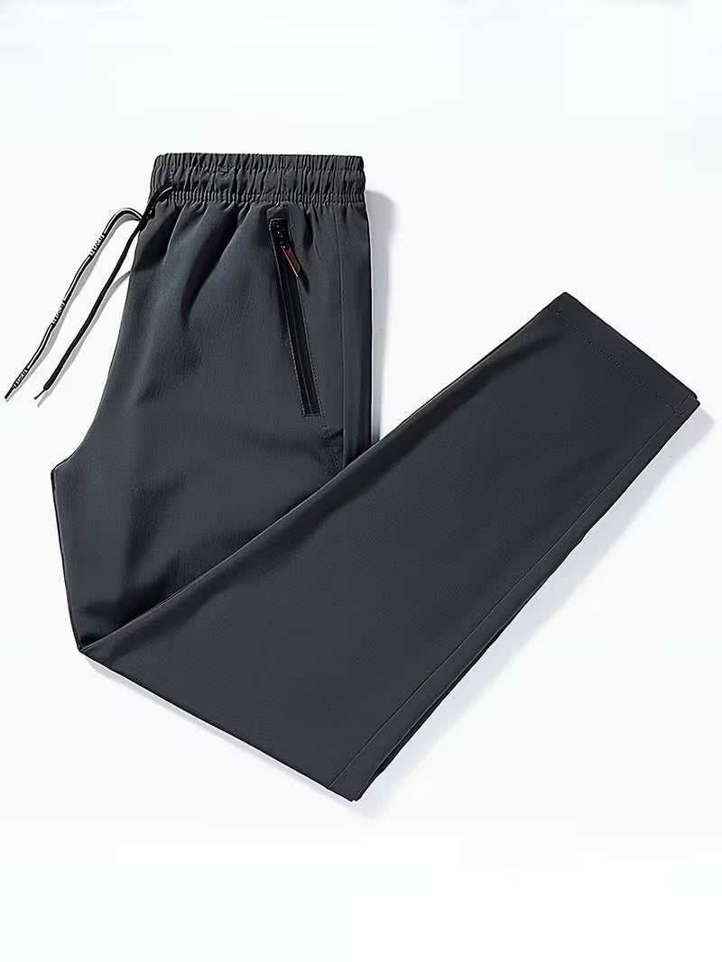 Men's Tapered Stretch Track Pants - Grey
