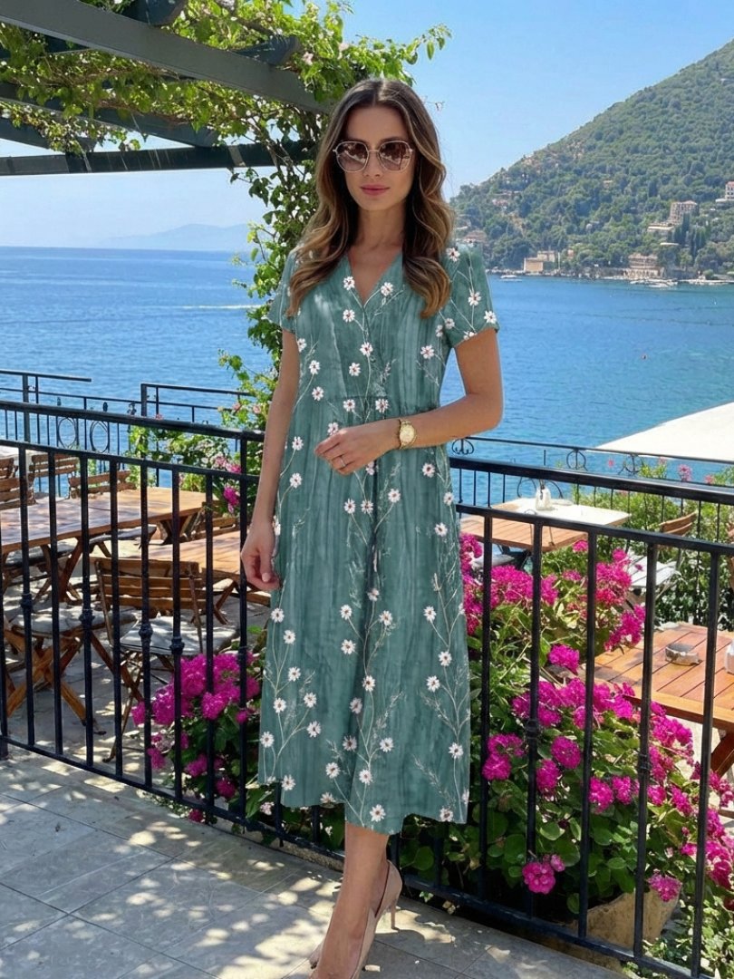 Women's Floral Beach Maxi Dress