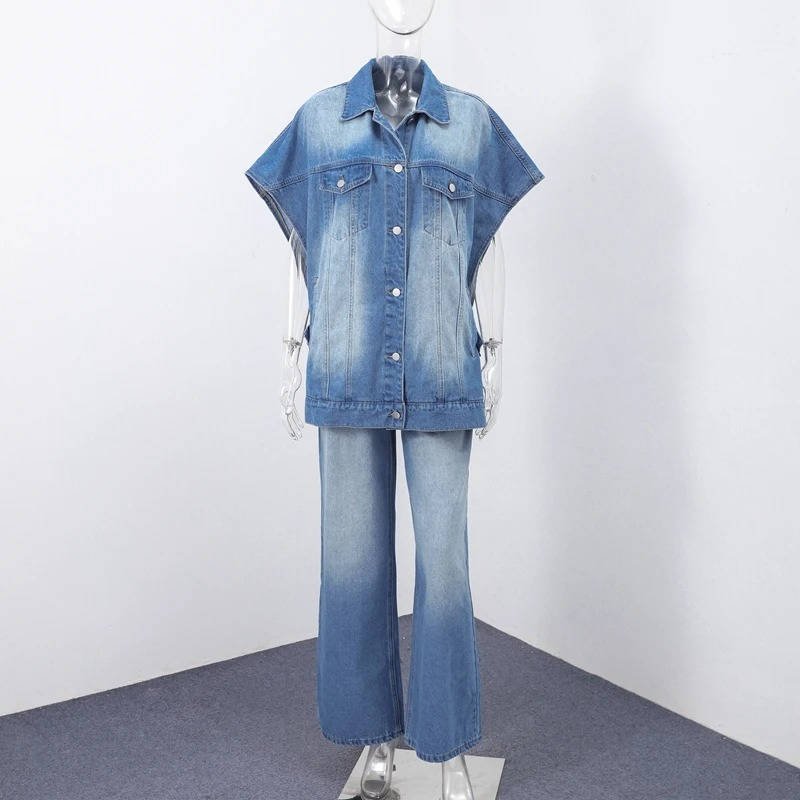 Women's High-Waisted Wide-Leg Jeans