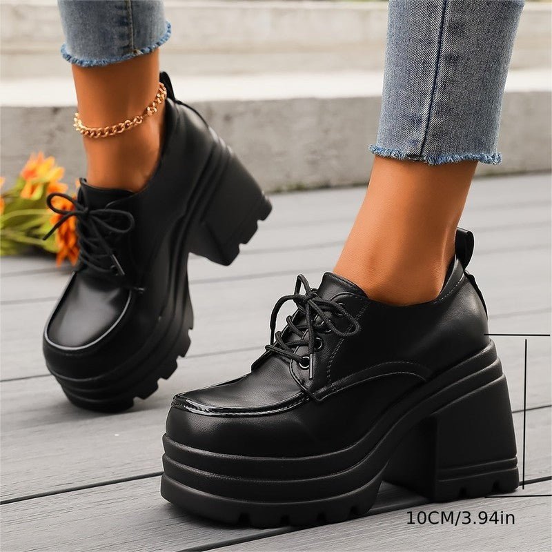 Women's Faux Leather Platform Oxfords