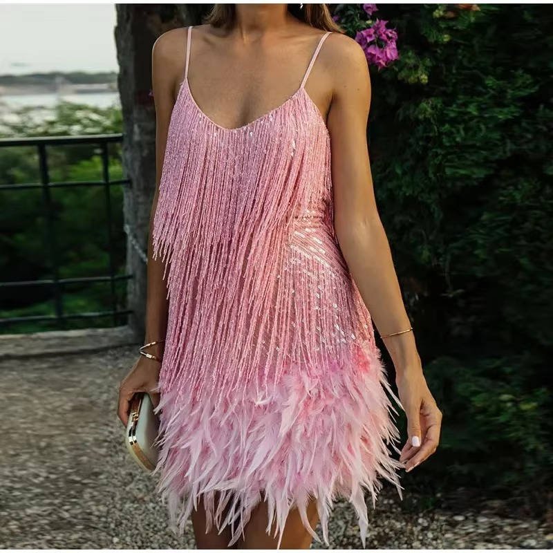 Women's Fringe Mini Dress