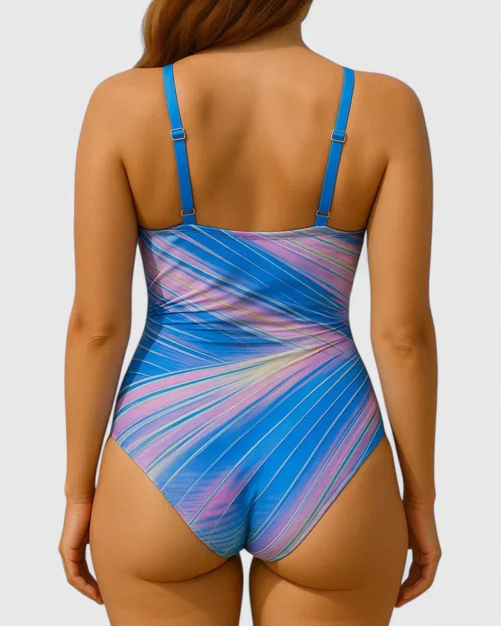Women's Striped One-Piece Swimsuit