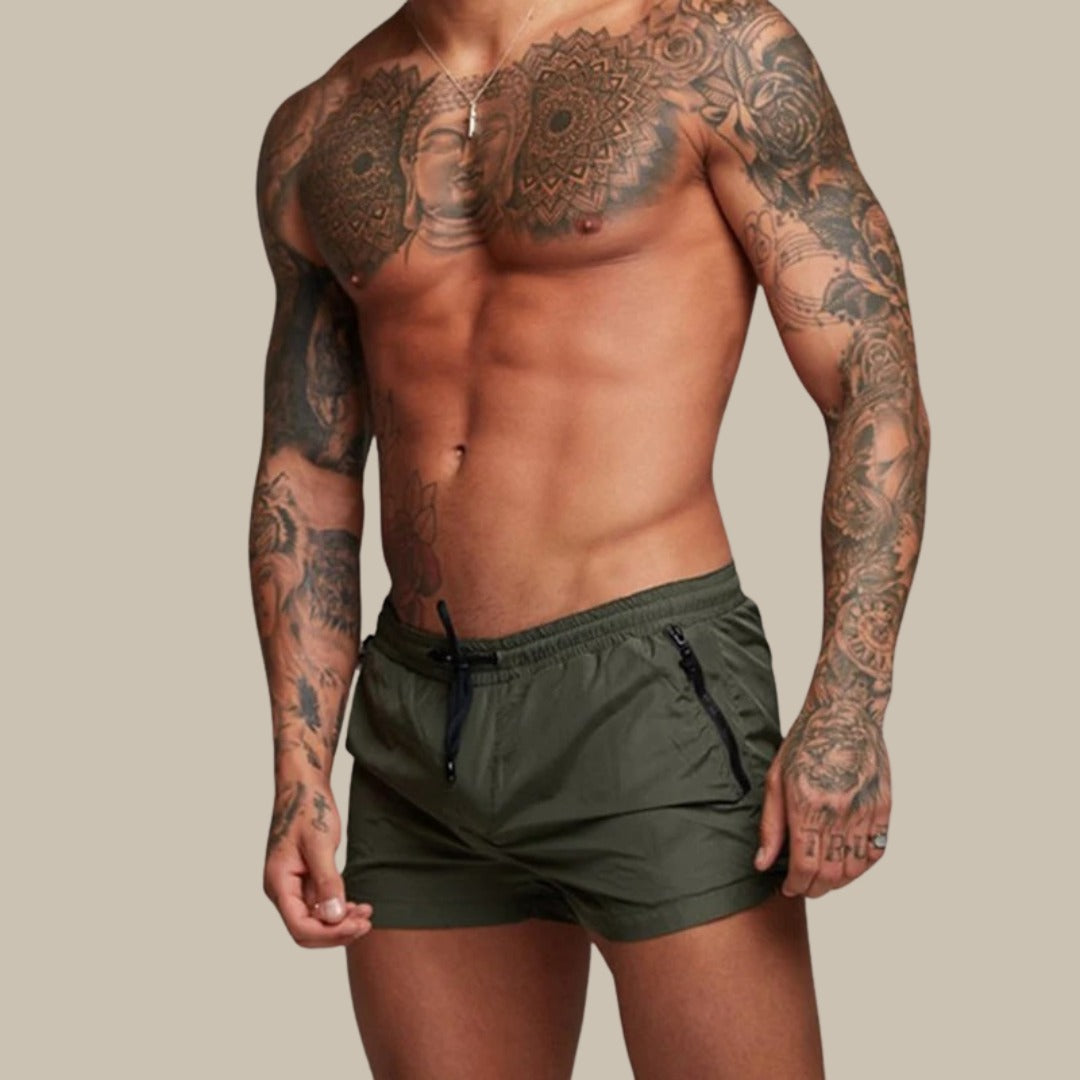 Quick Dry Gym Shorts - Army Green