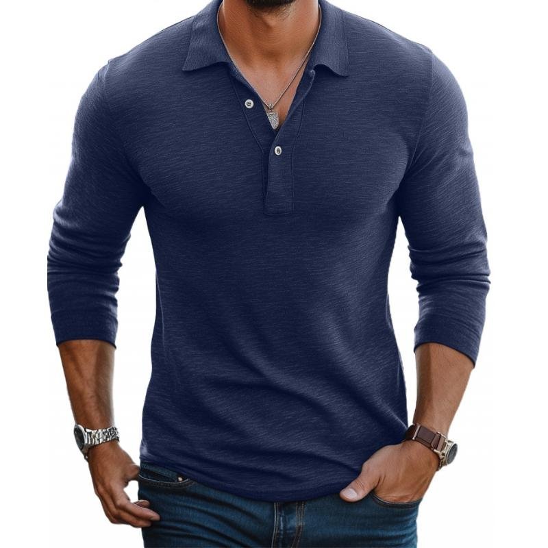 Men's Slim-Fit Polo Shirt - Navy Blue