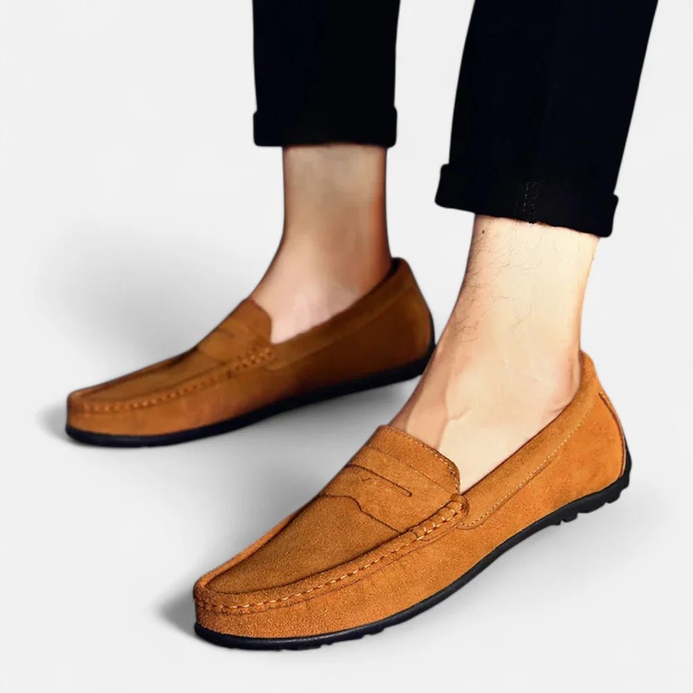 Men's Suede Penny Loafers