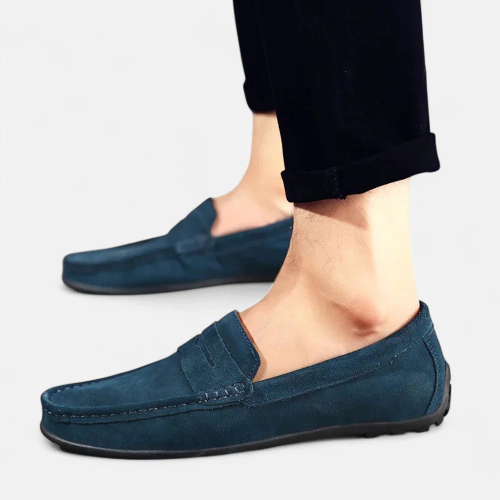 Men's Suede Penny Loafers